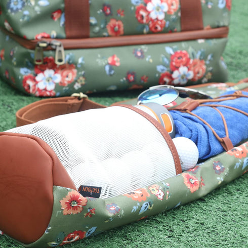 TOURBON Canvas Golf Bag for Women, Driving Range Travel Course Club Carry Case