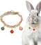 KUDES Pet Collar for Small Dogs and Cats, Adjustable PU Leather with Rhinestone Pendant, Choker Necklace