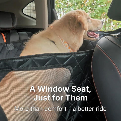 Hammock, Dog Car Seat Cover for Back Seat with Door Protection, Waterproof Dog Seat Soft-Padded Pet Car Seat Cover