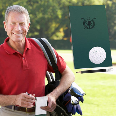 Yexiya Waterproof Golf Scorecard Book with Pencil, All Weather Golf Notebook, Pocket Golf Score Book for Men