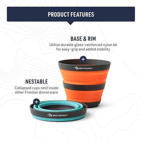 Sea to Summit Frontier Ultralight Collapsible Camp Cup, 12 Ounce Aqua Sea Blue