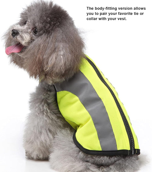 Pet Night Safety Clothing: Reflective Glowing Dog Vest Adjustable Soft Padded Suit for Small, Medium, Large Dogs