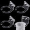 Taiyin 4 Pcs 4 Inch Pre Sump Filter Sock Holder for Saltwater Aquarium, Acrylic Mount Bracket