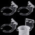 Taiyin 4 Pcs 4 Inch Pre Sump Filter Sock Holder for Saltwater Aquarium, Acrylic Mount Bracket