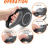 Retractable Dog Leash 16 FT for Small Medium Dogs/Cats up to 50 lbs, One-Handed Brake, Durable Nylon Tape