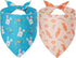 Agroon 2PCS, 4 Easter Dog Bandanas Large Pattern Colorful Scarf for Boy and Girl, Triangle Reversible Bibs Breed