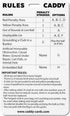 Rules Caddy - Simplify The Rules of Golf - Golf Bag Tag Accessory, Training Aid, Quick Reference Guide