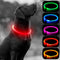 HIGO LED Dog Collar Light - USB Rechargeable Light Up Dog Necklace for Night Walking, DIY Flash LED (Red)