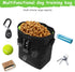 Dog Treat Pouches for Training, Large Pouch with Built-in Poop Bag Dispenser and Dog Clicker - Black Pattern