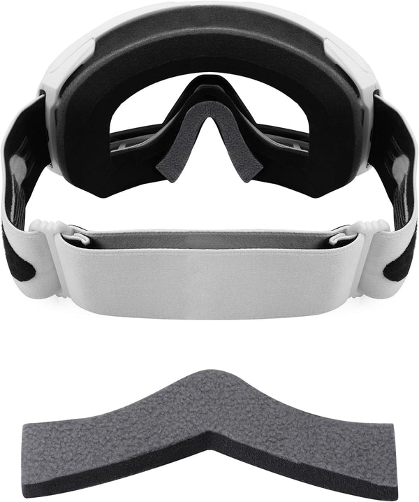 Low Bridge Fit Anti-Fog Replacement Nose Pads for Oakley Line Miner L OO7070 Snow Goggles - Grey