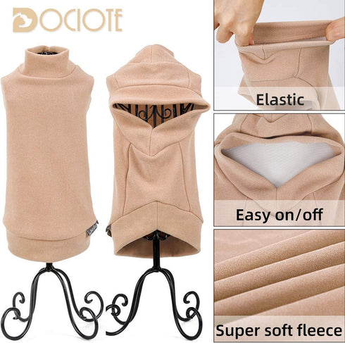 Small Dogs Fleece Dog Sweatshirt - Cold Weather Hoodies, Thickening Warm Vest, Pet Pajamas for Small Dog Cat Puppy