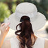 Women's Packable Summer Sun Hat, Wide Brim Outdoor UV Protection Bucket Hat with Ponytail Hole