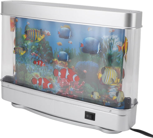 LED Color Changing Artificial Fish Tank - Desktop Aquarium Decor