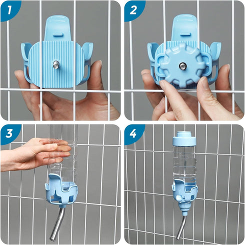 Vannon Dog Water Dispenser for Cage, 20oz Auto Feeding Crate Bottle for Dogs, Cats & Rabbits, BPA Free