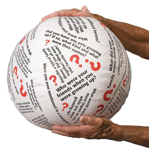 S&S Worldwide Toss 'n Talk-About Family History Ball, Beach Ball Style, 24" Flat Diameter
