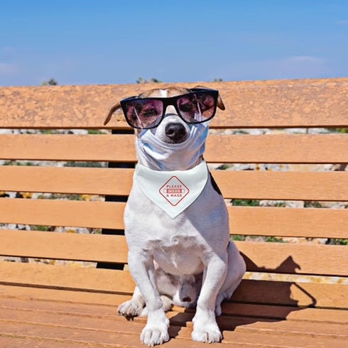 Dog Bandana Collar, 4 PCS White Triangle Adjustable Buckle Sublimation Blank DIY for Dogs and Cats, S