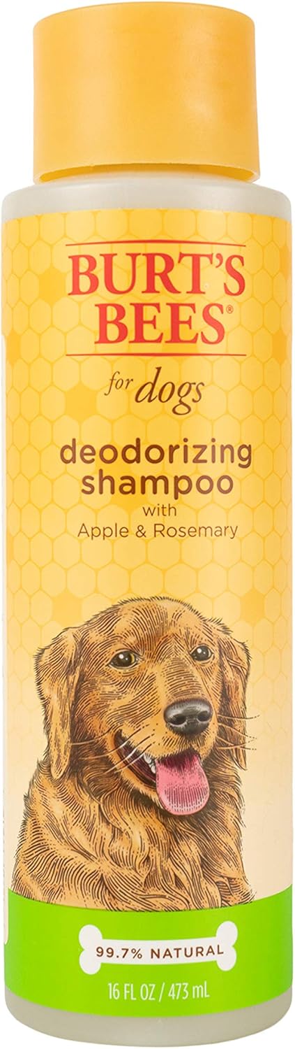Burt's Bees for Pets Deodorizing Dog Shampoo with Apple & Rosemary - 16 Oz, 2 Pack, Cruelty Free, Sulfate & Paraben Free