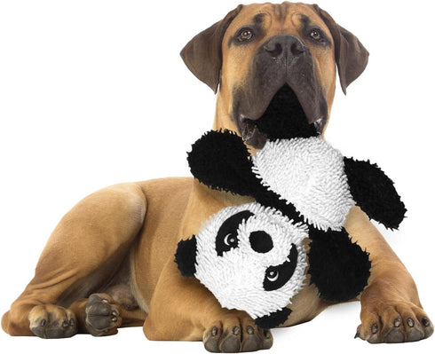 MIGHTY Microfiber Ball Panda - Strong & Tough Interactive Dog Toy with Squeaker, Machine Washable