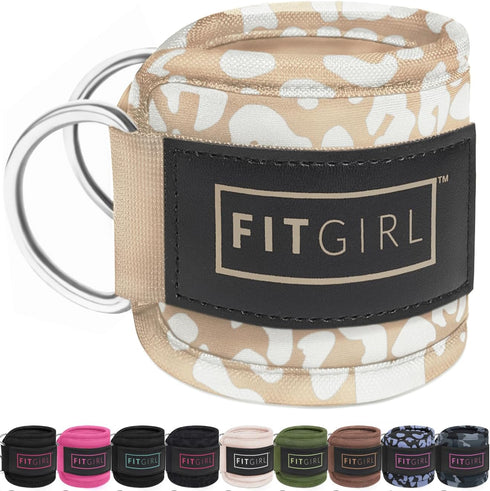 FITGIRL Ankle Strap for Cable Exercise Machines - Workout Cuff Attachment for Home & Gym Glute Workouts