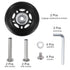 uxcell Replacement Luggage Wheels 60x24mm, Suitcase Wheel Repair Kit with 2 PU Bearing Wheels & Washers
