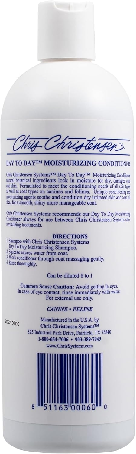 8 16oz Chris Christensen Day to Day Ultra Concentrated Dog Conditioner, Makes up to Bottles, Groom Like a Professional