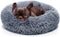 Small Calming Dog Bed, Anti-Anxiety Machine Washable Fluffy Luxury Waterproof Cozy Soft Round Bed