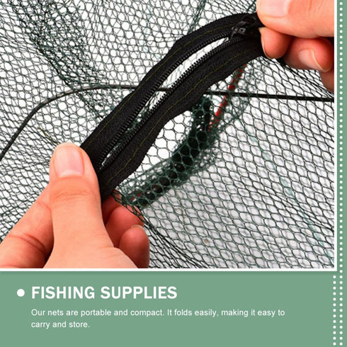4pcs WOONEKY Portable Lobster and Crab Fishing Trap Nets Collapsible Shrimp Cast Net Mesh for Outdoor Bait Casting