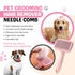 9Pcs Trimmer Trimming Dog Grooming Kit - Self Cleaning Slicker Brush, Flea Comb, Nail & Bath Brush - Pet Grooming Tools