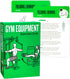 Gym Equipment Workout Cards - 62 Exercise Cards Deck, 5" x 3.5" Fitness Guide for Women & Men at Home or Gym