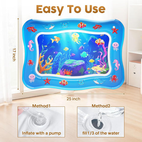 Catpick joy 0.7mm Cat Water Mat - Interactive Cat Toys Upgraded Thickened PVC Cooling & Heating Water Bed with Floating