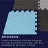 3/8" 12"x12" We Sell Mats Thick Multipurpose EVA Foam Exercise Floor Mat, Interlocking Kid-Friendly Tiles, Anti-Fatigue