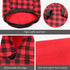 Red Plaid Dog Hoodie Sweater for Dogs with Hat and Pocket (S) - Pet Clothes for Winter