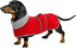 Geyecete Dachshund Sweaters - Red-L Dachshund Coat with Padded Fleece Lining and High Collar, Dog Snowsuit Adjustable
