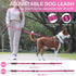 Tactical Heavy Duty Dog Leash, 4-6FT Shock Absorbing Bungee with 2 Padded Handles for Medium Large Dogs, Pink