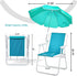 3-14+, 360 VINGLI Beach Chair with Umbrella for Age Portable Lightweight Lawn Chairs with Shade, Camping Chair