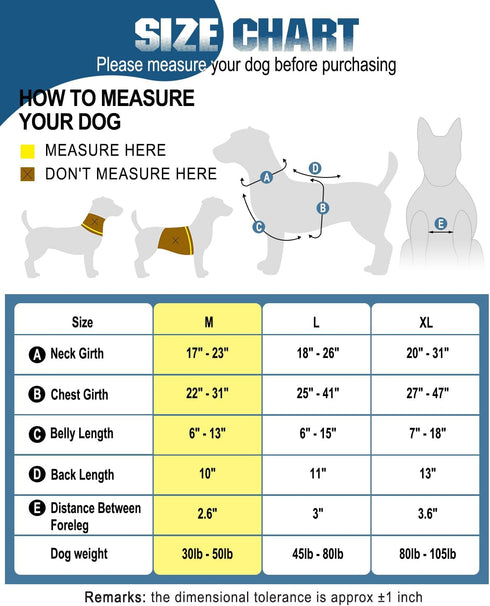 PETNANNY Tactical Dog Harness, Reflective Service Vest for Medium Large Dogs, Emotional Support with Padded Handle