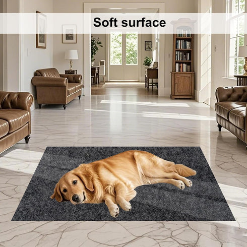 24x35 Inch Dog Crate Mat, Non-Slip Waterproof Dog Playpen Mat, Washable Kennel Mat, Absorbent Under Pet Cage Mat