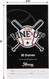 Murray Sporting Goods Baseball/Softball Lineup Cards - 30 Games with 16 Player Roster Lineup Sheet (4-Part Carbon