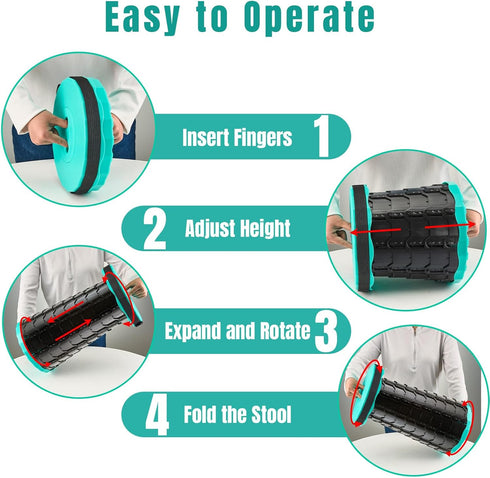 Collapsible Stool Thickened, Portable Foldable Chair, Retractable Stool for Fishing, Portable stools for Adults Hiking