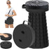 2026 Upgraded 45cm Collapsible Stool with Cushion, Maximum Loading 440 Pounds, Portable