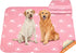 2 Pack 36"x36" 3-Layer PJYuCien Non-Slip Pet Playpen Mat with Comfort, Reusable and Washable Training Crate Pad, Travel