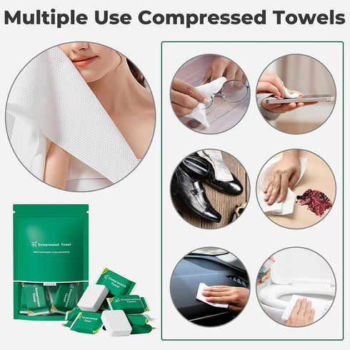 20 Disposable Towel Compressed Towel, Disposable Face Compressed Towels Large Size Coin Tissue Portable Washcloth