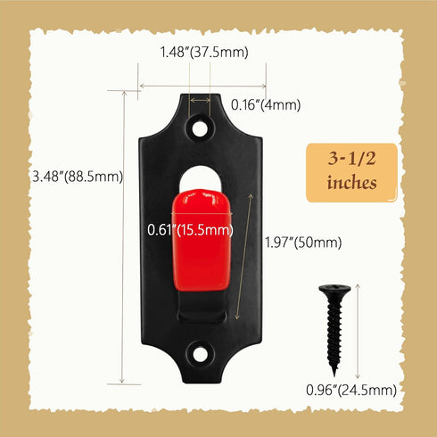 LAJIAOZ 3Pcs European Mount Skull Hangers with Silicone Protector for Indoor/Outdoor Hunting Displays (Red)