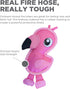 Outward Hound Fire Biterz Flamingo Plush Interactive Dog Toy, Small Firehouse Material