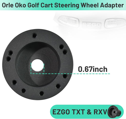 Golf Cart Steering Wheel Adapter for EZGO TXT & RXV Golf Cart Accessories