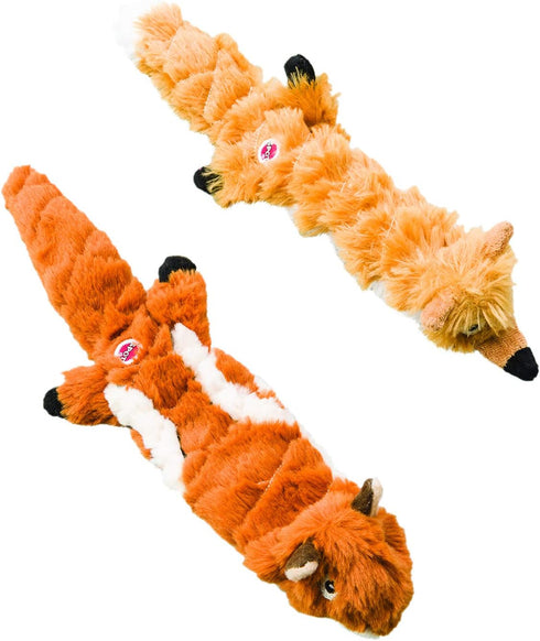SPOT Skinneeez Extreme Quilted Chipmunk - Durable Stuffing Free Dog Toy with 4 Layers of Fabric & 2 Squeakers