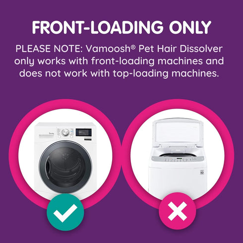 Vamoosh Pet Hair Dissolver for Laundry - 6x3.5oz (2 Boxes), Easily Removes Dog & Cat Fur