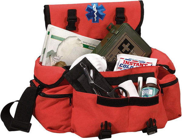 Orange Public Safety Medical Rescue Response Bag - Star of Life Emblem
