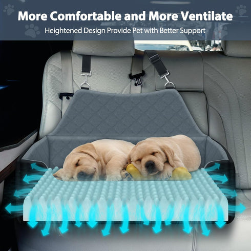 55lbs, 2 Dog Car Seat for Medium Large Dogs Under Detachable and Washable Dog Booster Seats with Thick Cushion, Pet