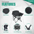 500 LBS SUNNYFEEL Oversized Camping Chair Heavy Duty Folding Moon Chair Large Sofa Chair for Adults Portable Camp Lawn